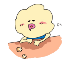 POPCHAN,who was born from a popcorn. sticker #12026706