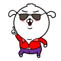 big white head dog sticker #12026998