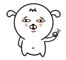 big white head dog sticker #12026999