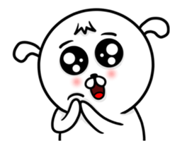 big white head dog sticker #12027002