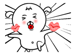 big white head dog sticker #12027004