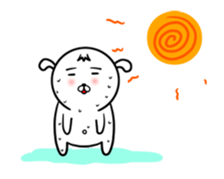 big white head dog sticker #12027008