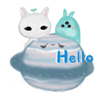 bunny alien sticker #12028223