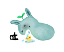 bunny alien sticker #12028226