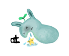 bunny alien sticker #12028226