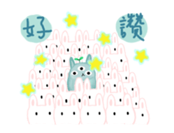 bunny alien sticker #12028227