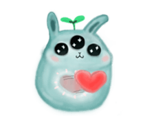 bunny alien sticker #12028230