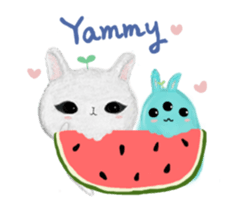 bunny alien sticker #12028238
