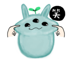 bunny alien sticker #12028241