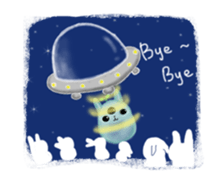 bunny alien sticker #12028245