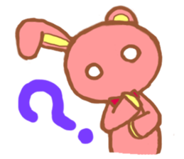 rabbit or bear sticker #12029002