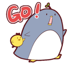 Daily penguin and chick sticker #12029461