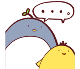 Daily penguin and chick sticker #12029463