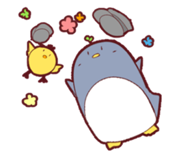 Daily penguin and chick sticker #12029468