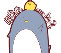 Daily penguin and chick sticker #12029471