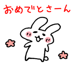 Easy to use! Handwriting eyebrows rabbit sticker #12030235