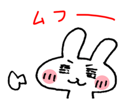 Easy to use! Handwriting eyebrows rabbit sticker #12030245