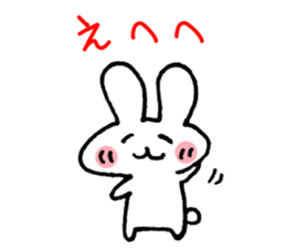 Easy to use! Handwriting eyebrows rabbit sticker #12030248
