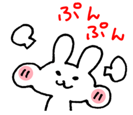 Easy to use! Handwriting eyebrows rabbit sticker #12030256