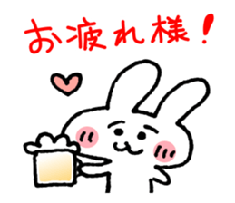 Easy to use! Handwriting eyebrows rabbit sticker #12030259