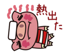 Pig animated cartoon of a cold by PUKUMUKU sticker #12030771