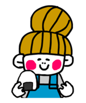 dumpling hairstyle housewife sticker #12031097