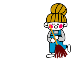 dumpling hairstyle housewife sticker #12031099