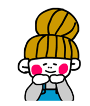 dumpling hairstyle housewife sticker #12031109