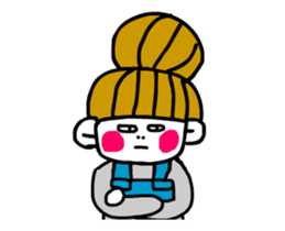 dumpling hairstyle housewife sticker #12031111