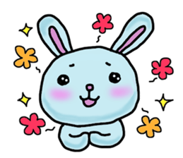 Mr. pale blue rabbit sticker #12031646