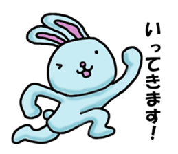 Mr. pale blue rabbit sticker #12031649