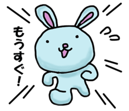 Mr. pale blue rabbit sticker #12031650