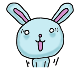 Mr. pale blue rabbit sticker #12031651