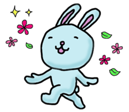 Mr. pale blue rabbit sticker #12031652