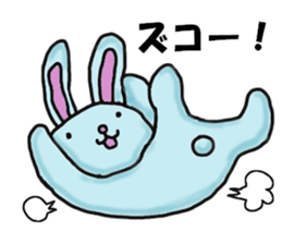 Mr. pale blue rabbit sticker #12031653