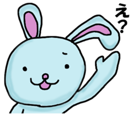 Mr. pale blue rabbit sticker #12031654