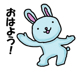 Mr. pale blue rabbit sticker #12031656