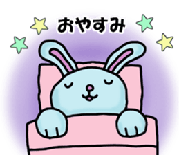 Mr. pale blue rabbit sticker #12031657