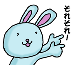Mr. pale blue rabbit sticker #12031663