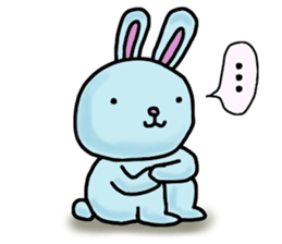 Mr. pale blue rabbit sticker #12031664