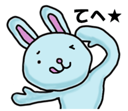 Mr. pale blue rabbit sticker #12031665