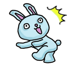 Mr. pale blue rabbit sticker #12031669