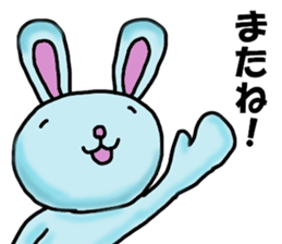 Mr. pale blue rabbit sticker #12031674