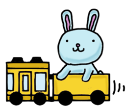 Mr. pale blue rabbit sticker #12031675