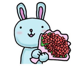 Mr. pale blue rabbit sticker #12031677