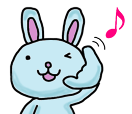 Mr. pale blue rabbit sticker #12031679