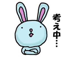 Mr. pale blue rabbit sticker #12031680
