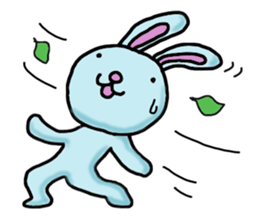 Mr. pale blue rabbit sticker #12031683