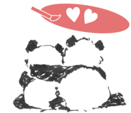 Giant Panda Calligraphy sticker #12032206