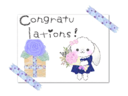 Message of a lop eared rabbit -movie1- sticker #12032236